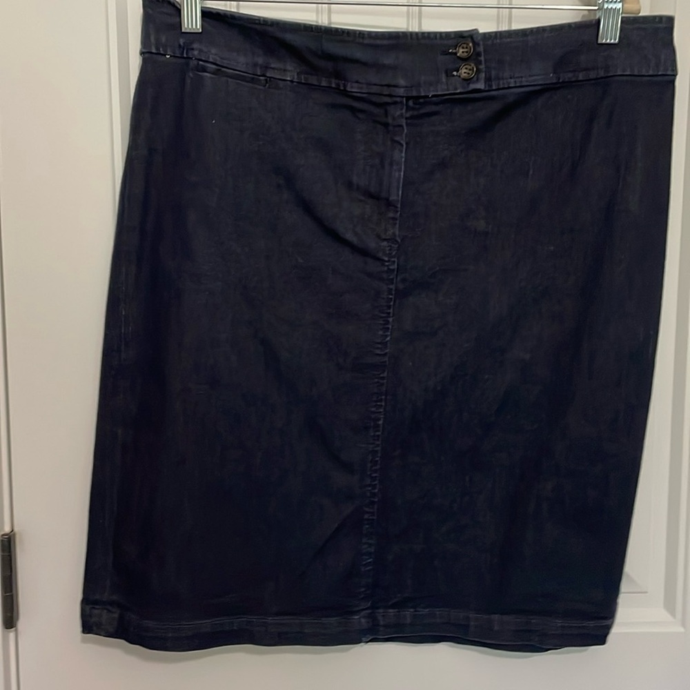 Talbots dark denim skirt